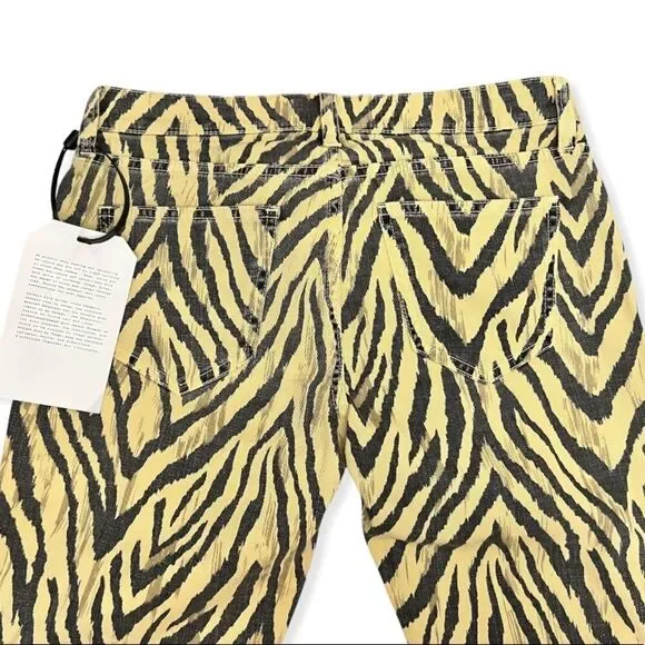 Current/Elliott The Ruby Crop Ankle Jeans in Natural Zebra